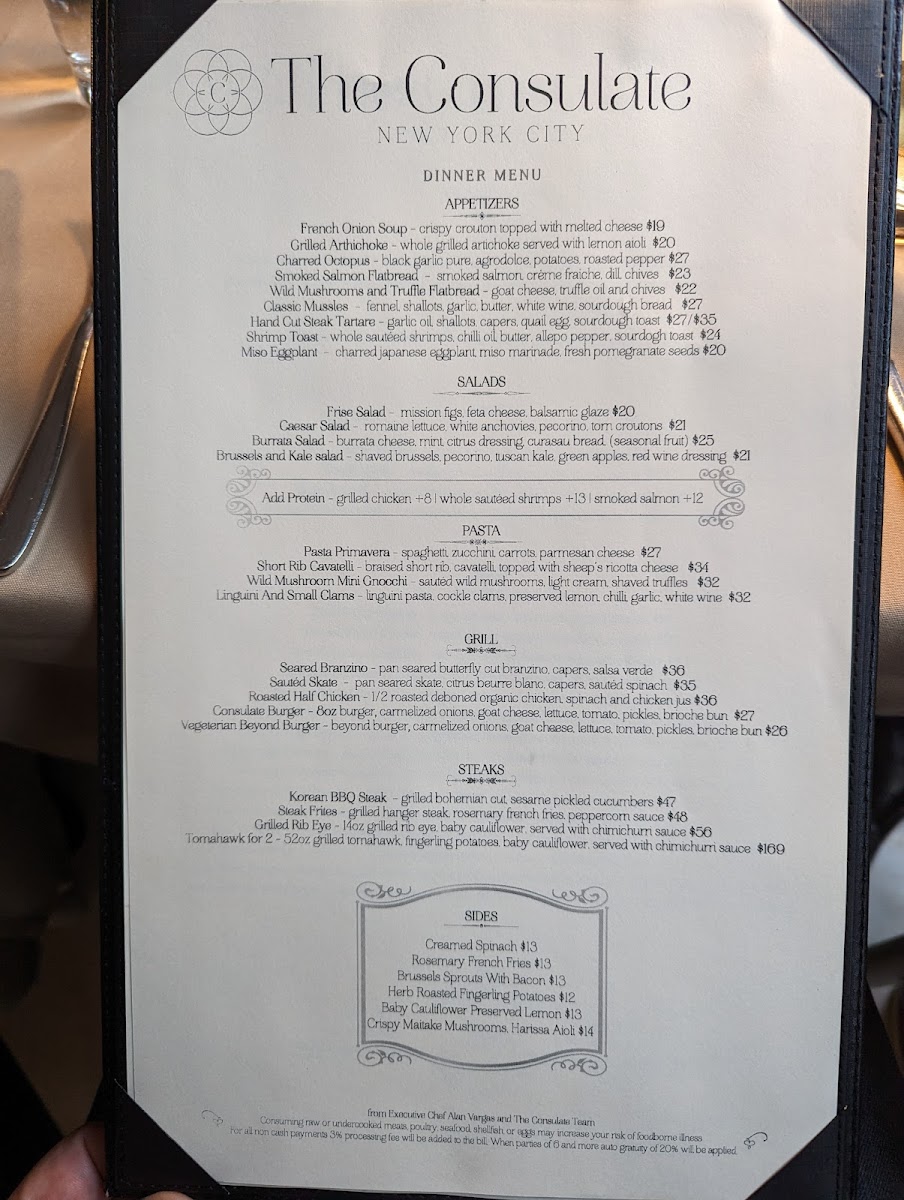 The Consulate UWS Menu - Image 5